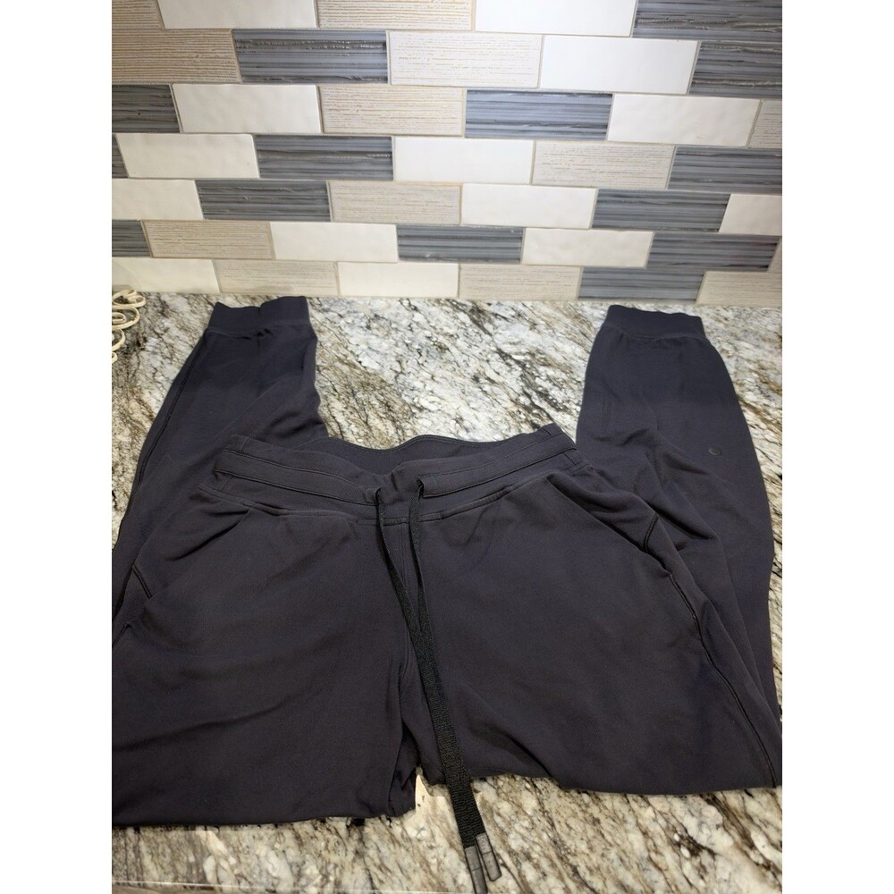 Lululemon Black Jogger Pants Women’s Size 6 Drawstring W/Tapered Pockets